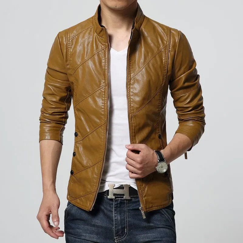 Motorcycle Casual Leather Jackets For Men