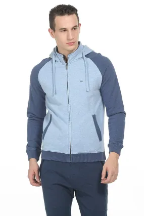 Muscle Fit Hooded Knit Jacket