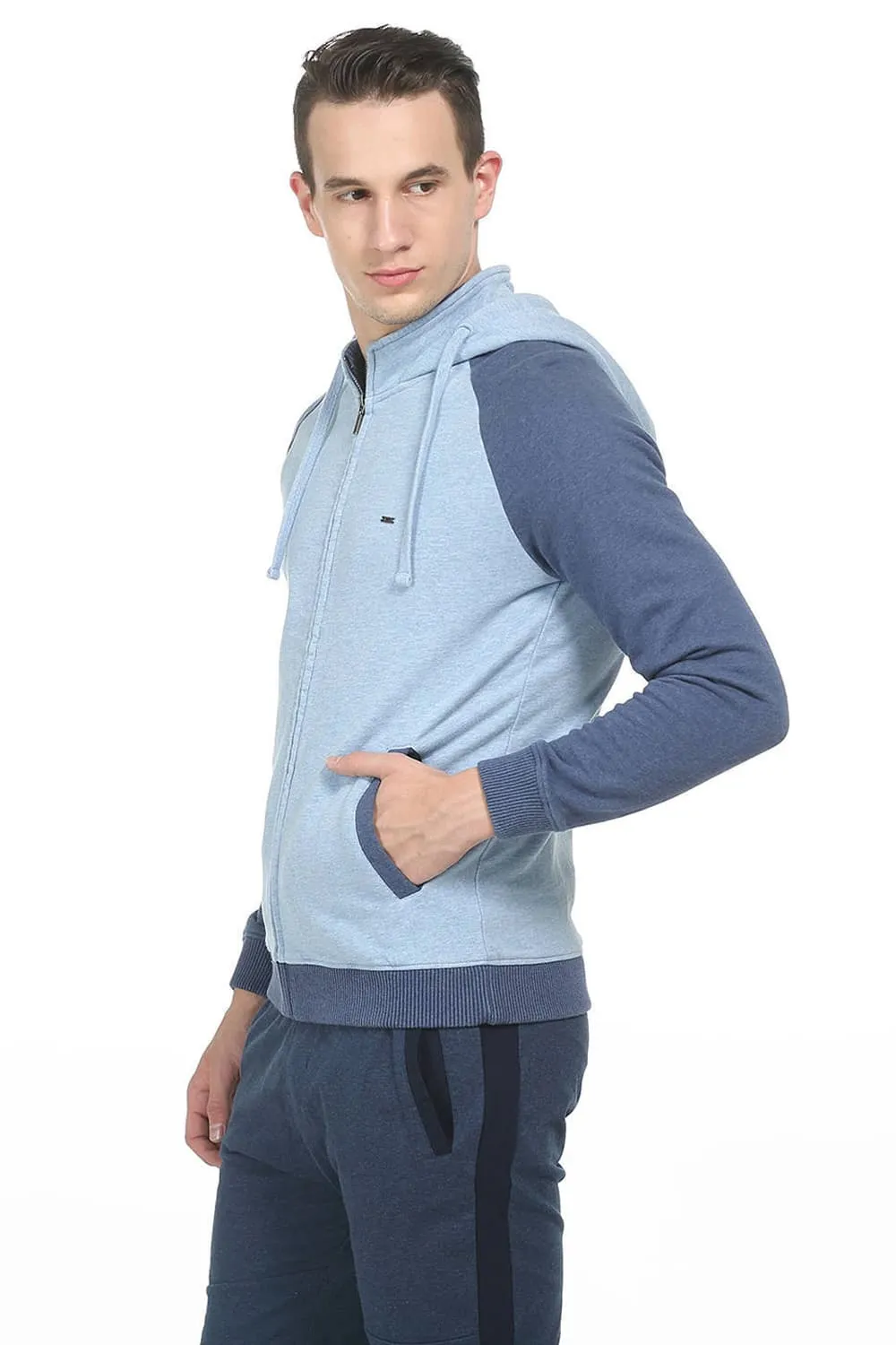 Muscle Fit Hooded Knit Jacket