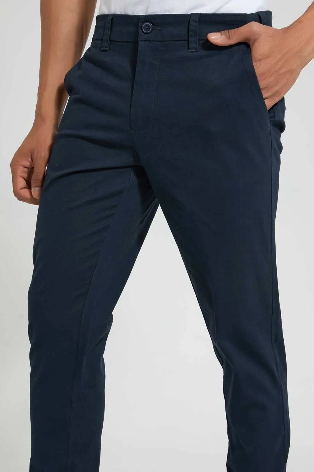 Navy Slim Fit Stretch Chino