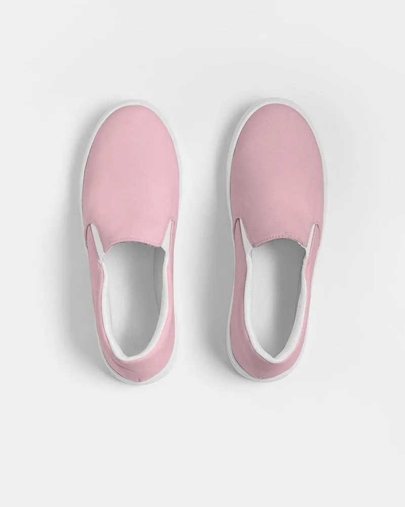 Pale Pastel Cool Pink Slip-On Canvas Sneakers | Women's | Bright Pale Pastel Cool Pink | C0M30Y8K0