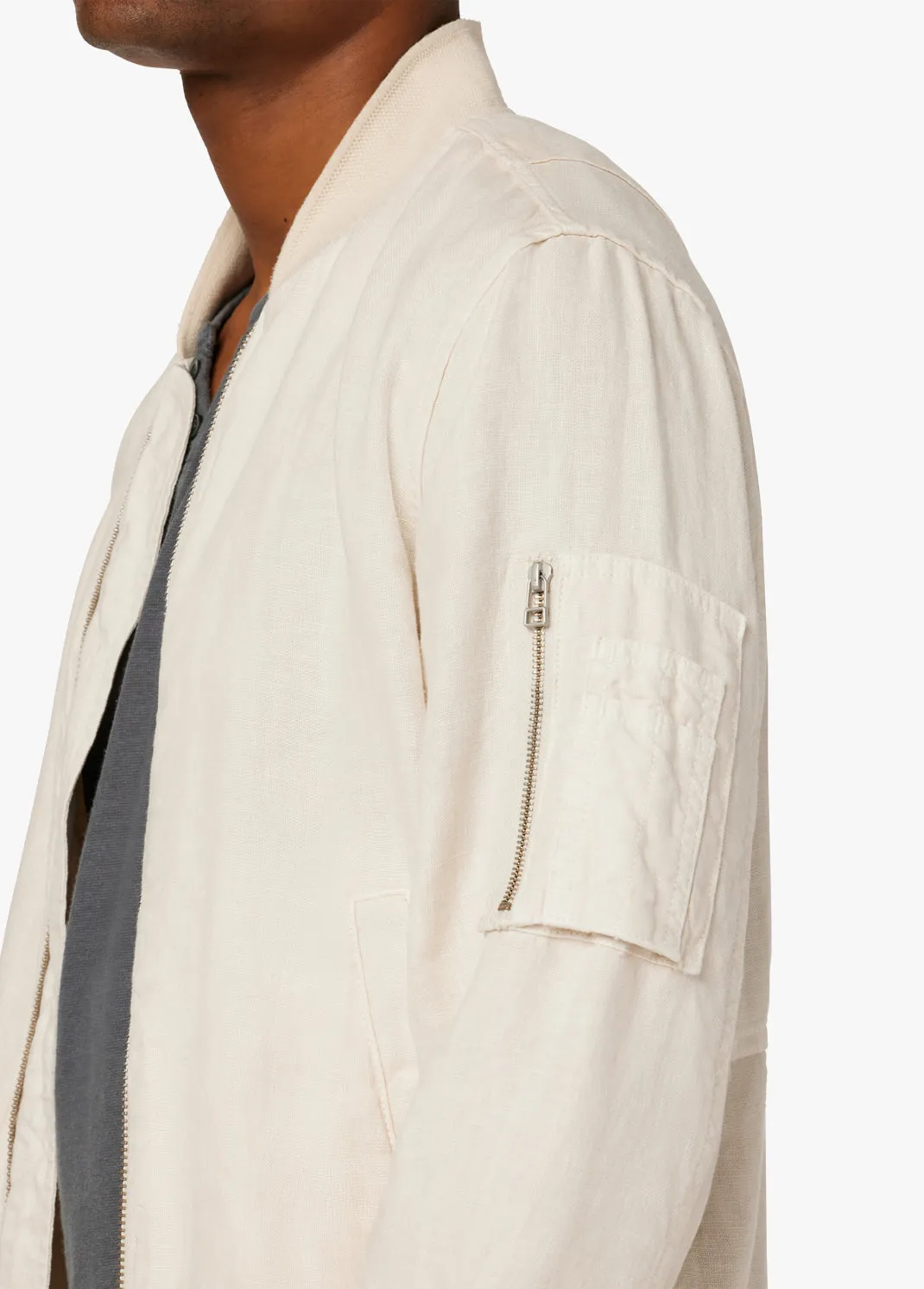 RAY LINEN BOMBER