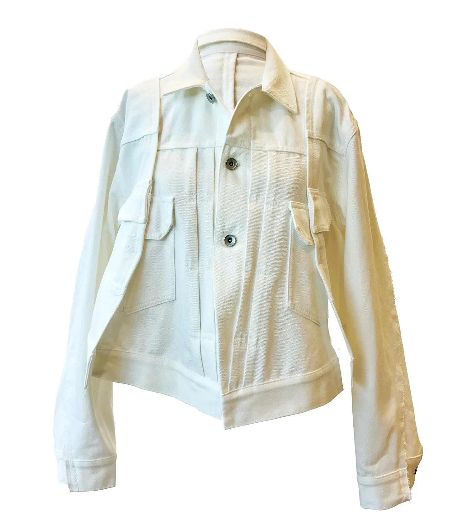 SACAI Double Pannel Denim Jacket Off White