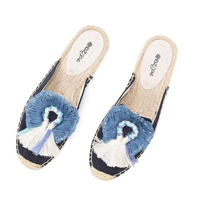 Tassel Espadrilles Mules