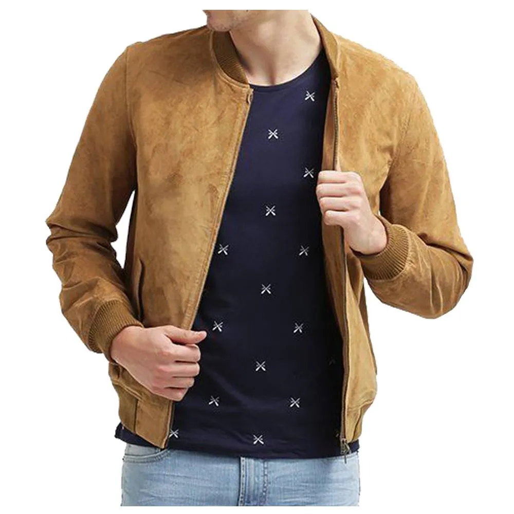 USA Suede Leather Bomber Jacket