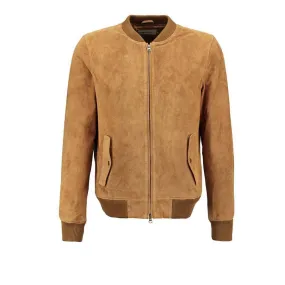 USA Suede Leather Bomber Jacket