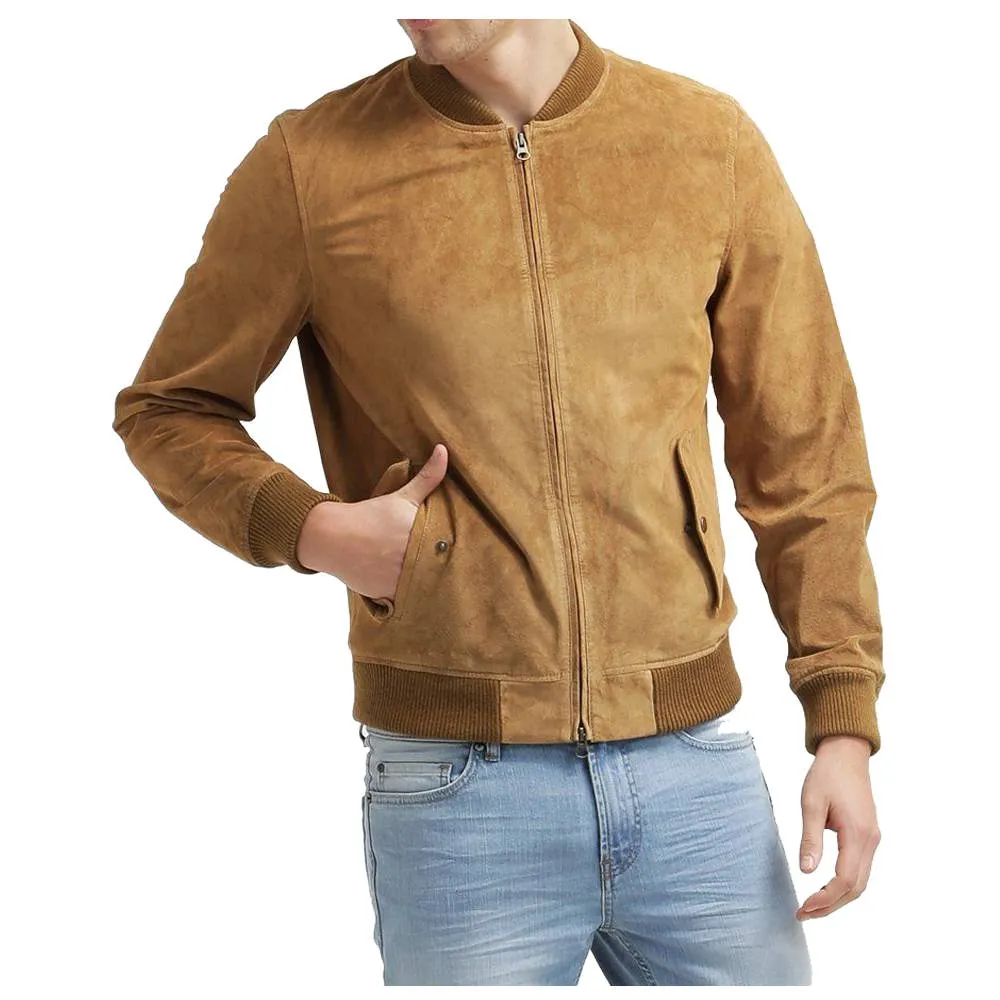 USA Suede Leather Bomber Jacket