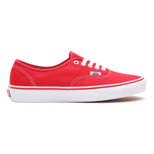 Vans Authentic VN000EE3RED Unisex Adults Red/White Canvas Skateboard Shoes C2040