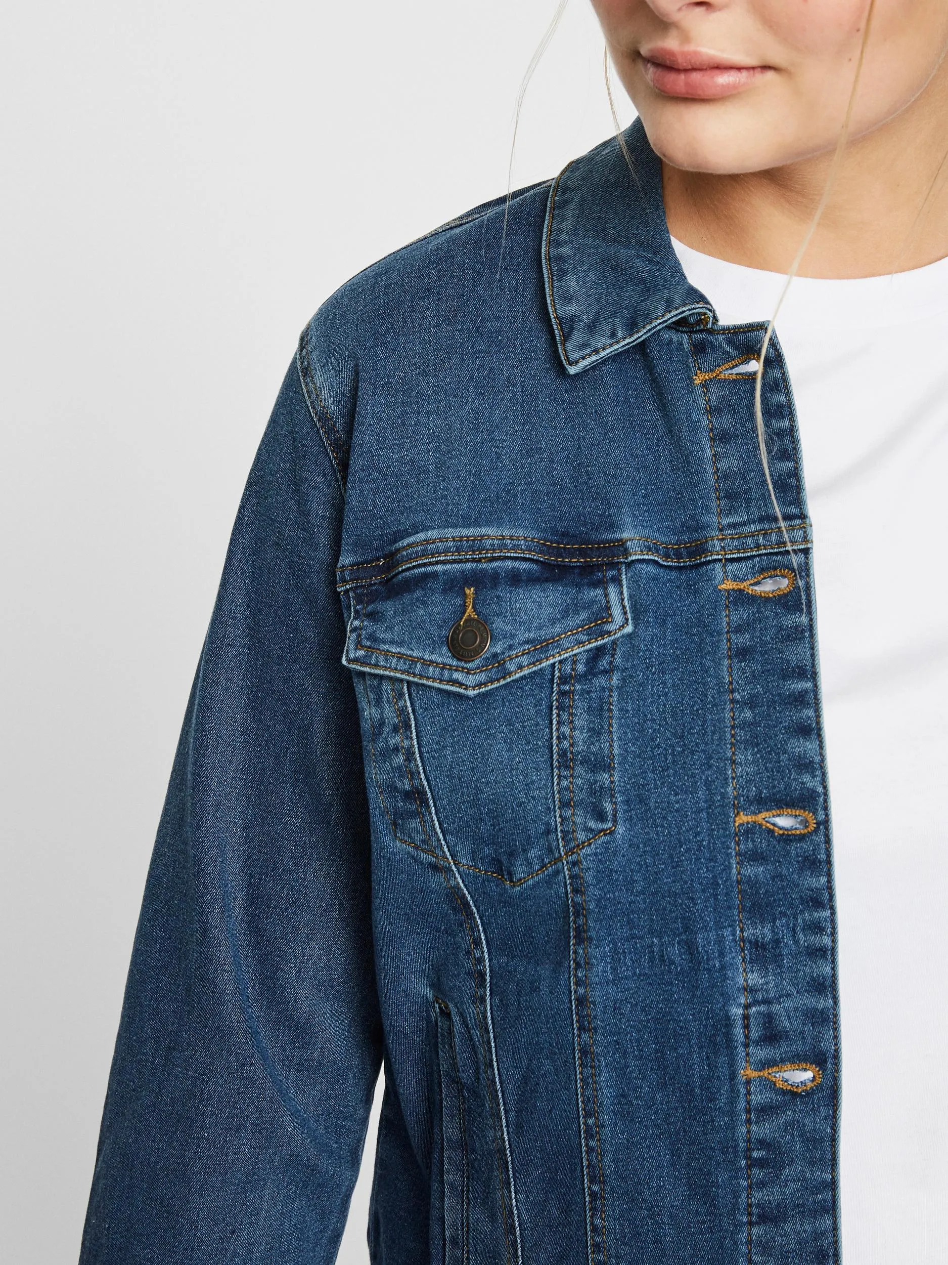 Vero Moda Curve Denim Blue Jacket