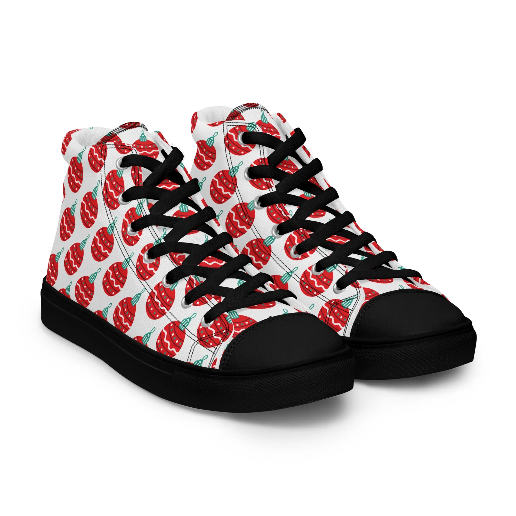 Women Christmas High Top Canvas Shoes (Glamourange Holiday Magic Canvas Shoes For Women - 006)