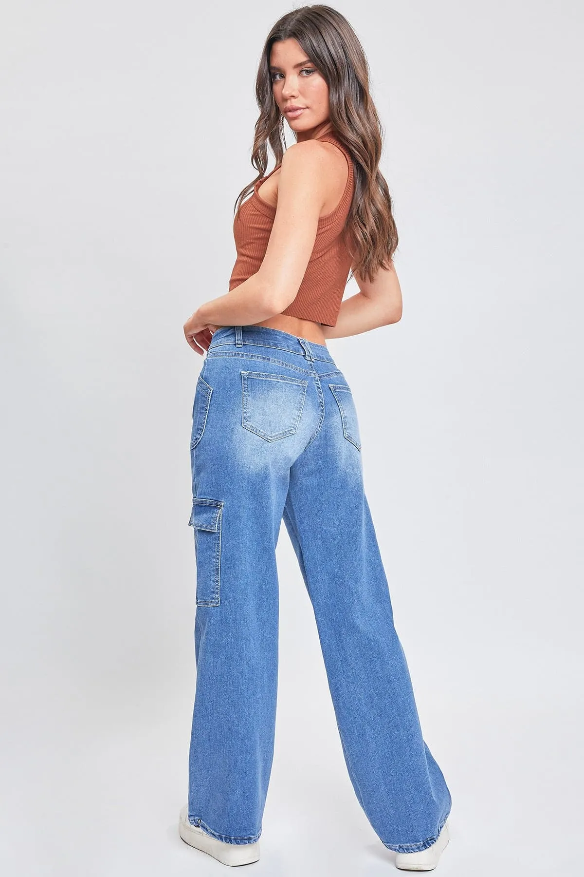 Women's Cargo Jeans with Bungee Hem