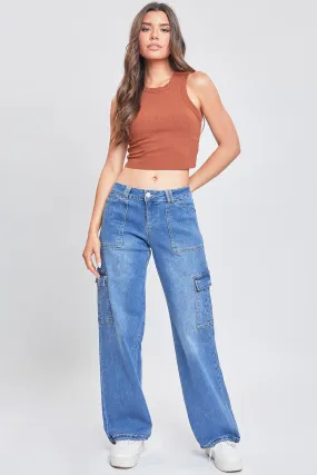 Women's Cargo Jeans with Bungee Hem